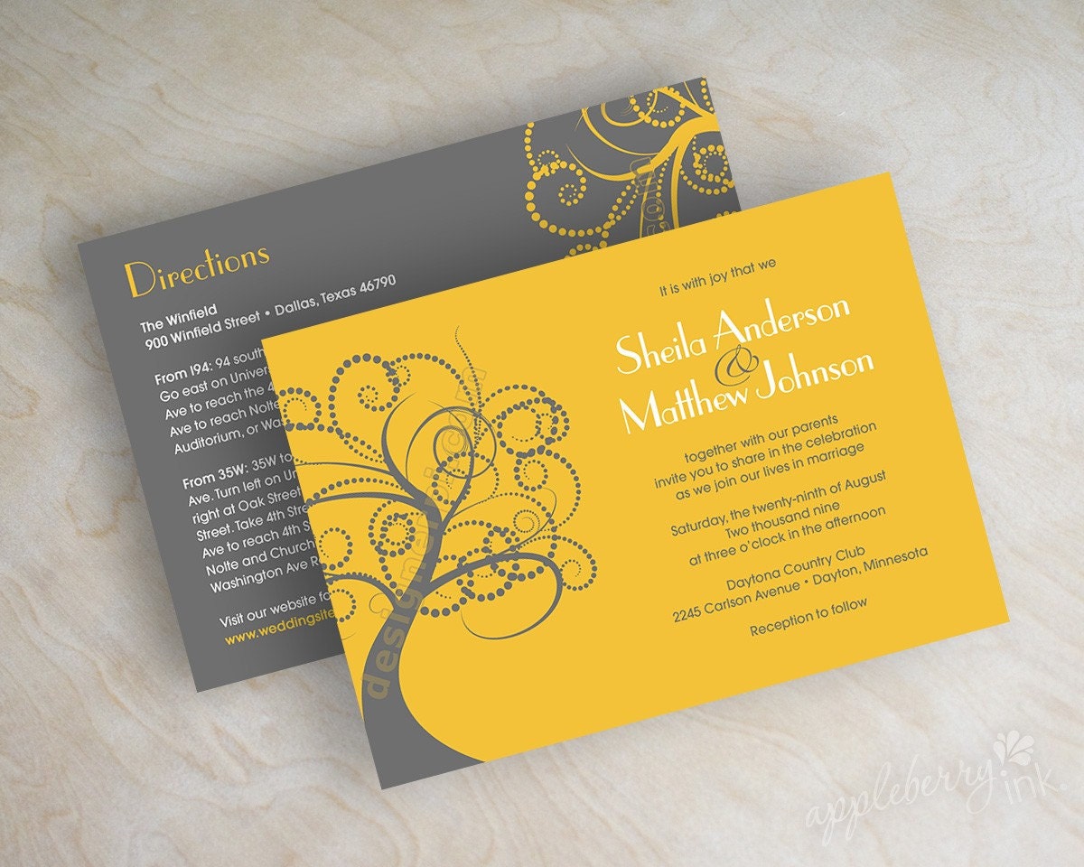 golden yellow wedding invitations golden yellow wedding invitations