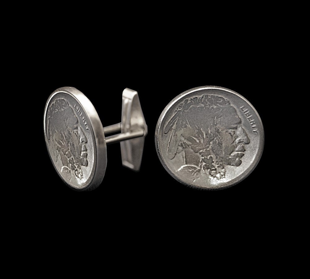 Buffalo Nickel Coin Cuff Links Coin Jewelry