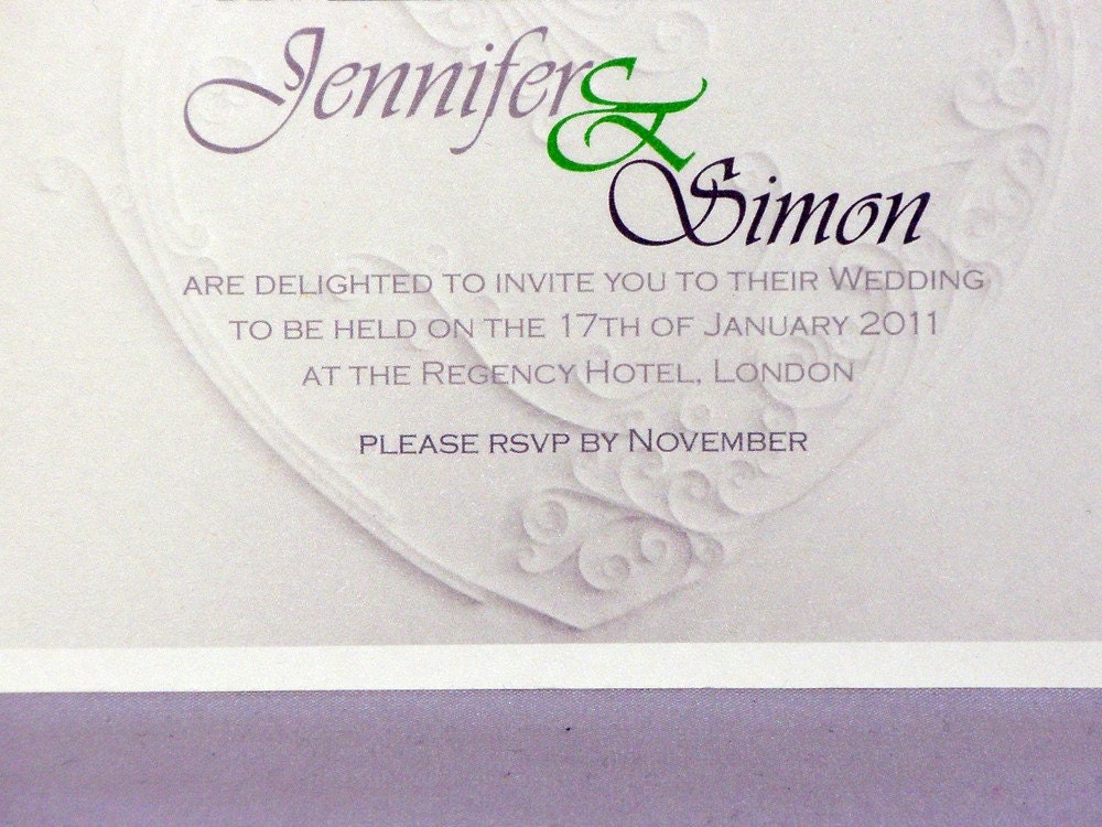 custom DIY heart wedding invitation From LeMariageDePapier