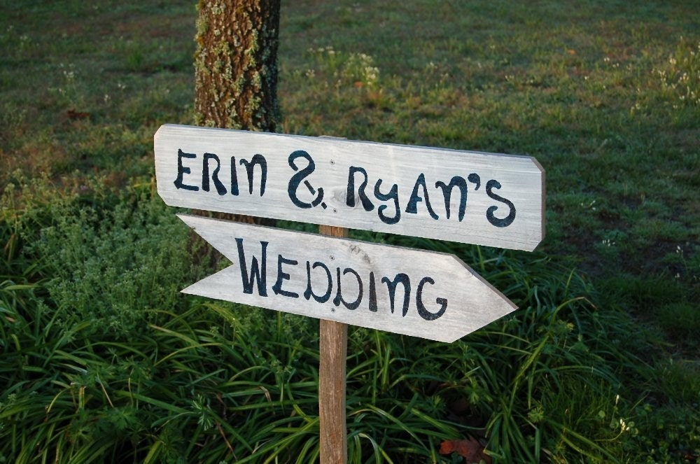 Wedding Signs With Stake Personalized Reclaimed Wood Signs Party Sign