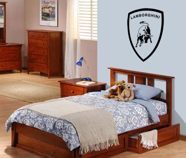 Vinyl Wall Decal Art Sticker Lamborghini emblem Large size Vinyl Wall Decal Art Sticker Lamborghini emblem Large size