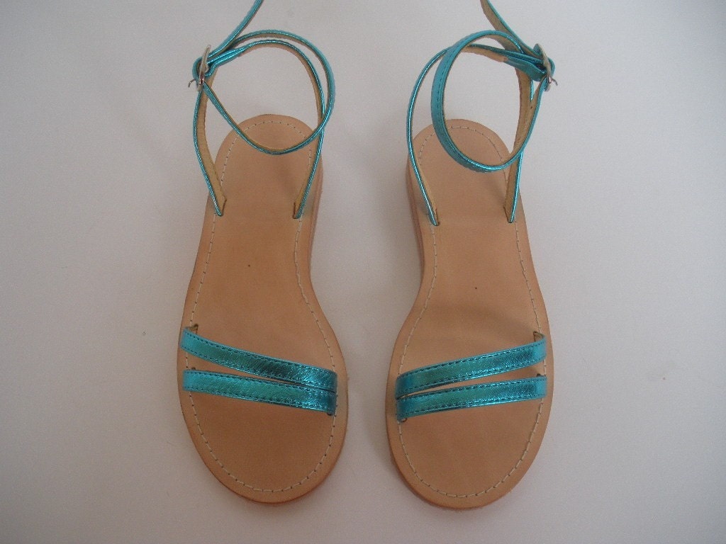 metallic sandal