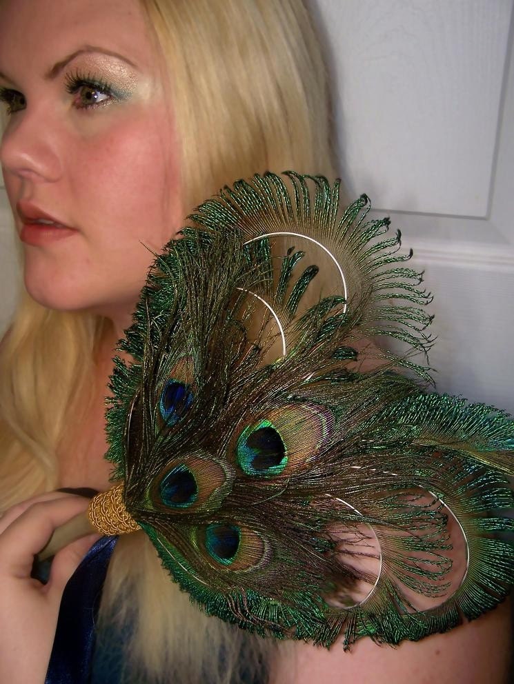 Whitney Peacock Bridal Feather Wedding Fan Bouquet Custom MADE TO ORDER 
