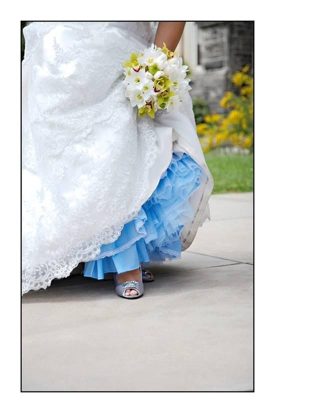 Something Blue or Black or White Crinoline Petticoat for Wedding gowns in