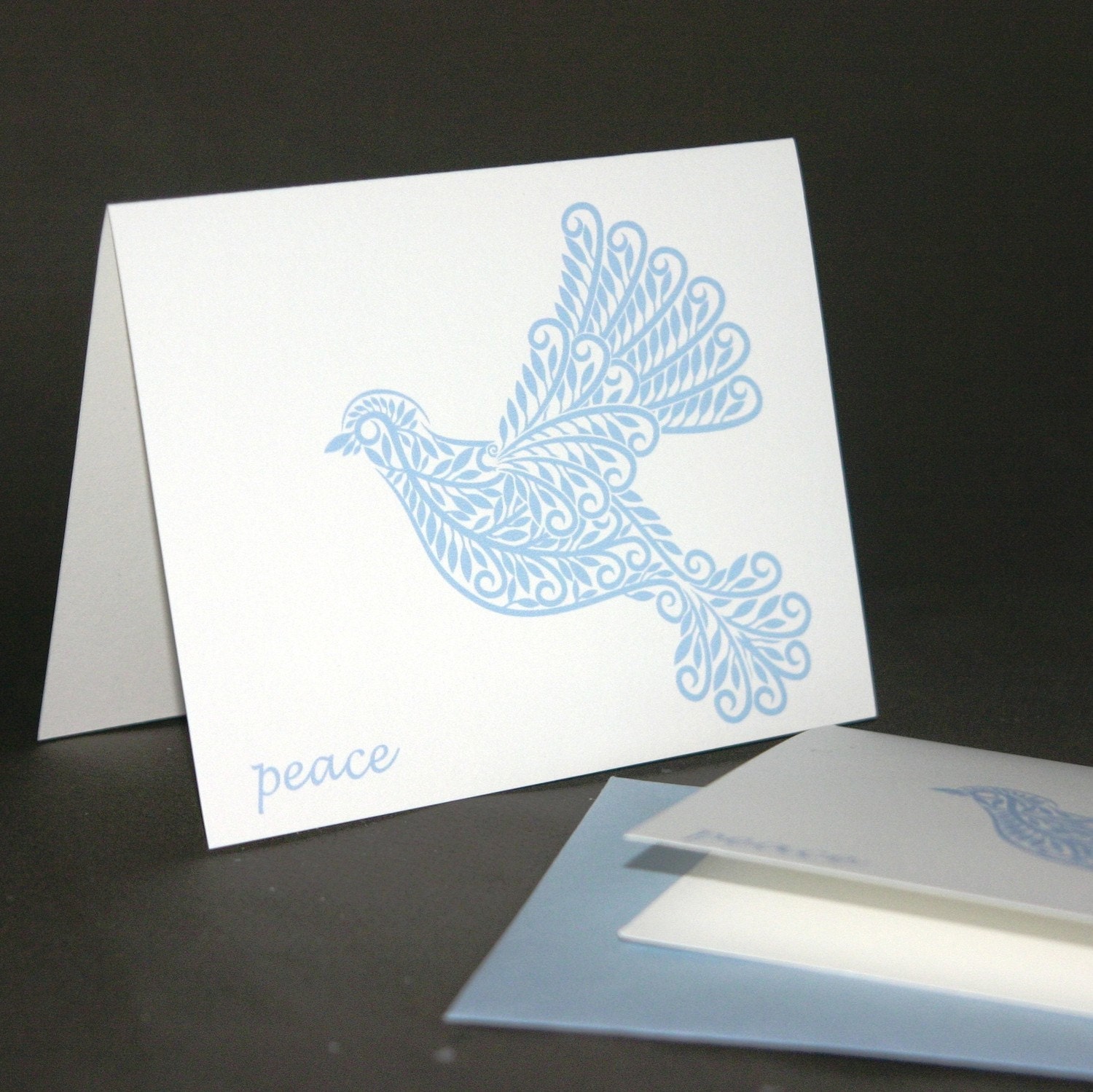 Blue Peace Dove Notecards set of 8