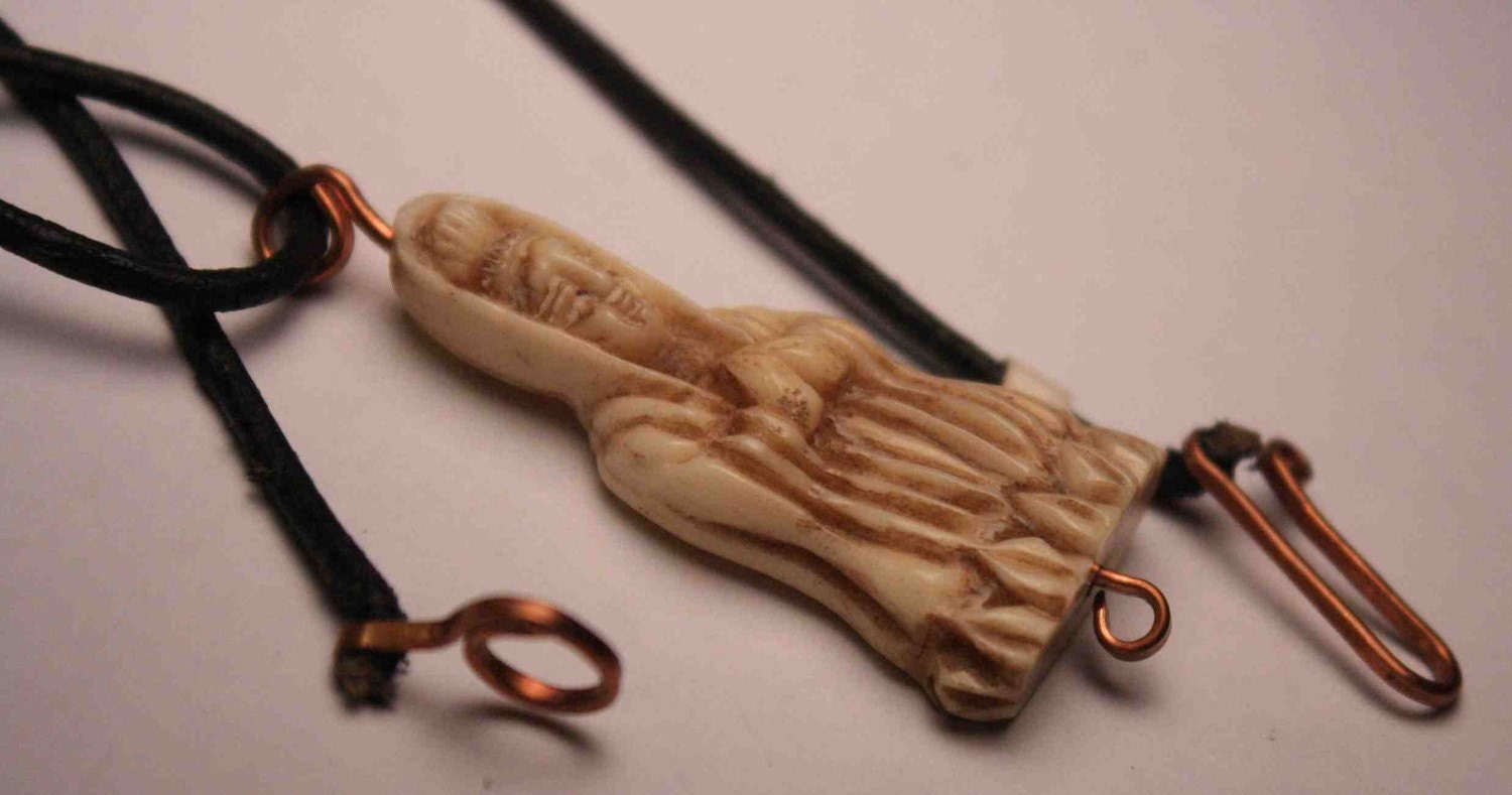 Bone Kwan Yin necklace by AZ artist Brian Harrison