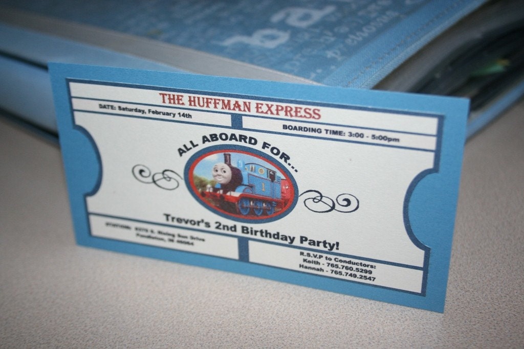 Thomas the Train Birthday Invitation by hannahhuffman on Etsy Thomas the Train Birthday Invitation by hannahhuffman on Etsy