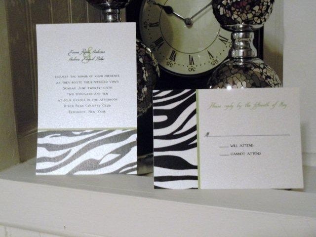 Modern Zebra Print Wedding Invitations SAMPLE From InvitesCouture