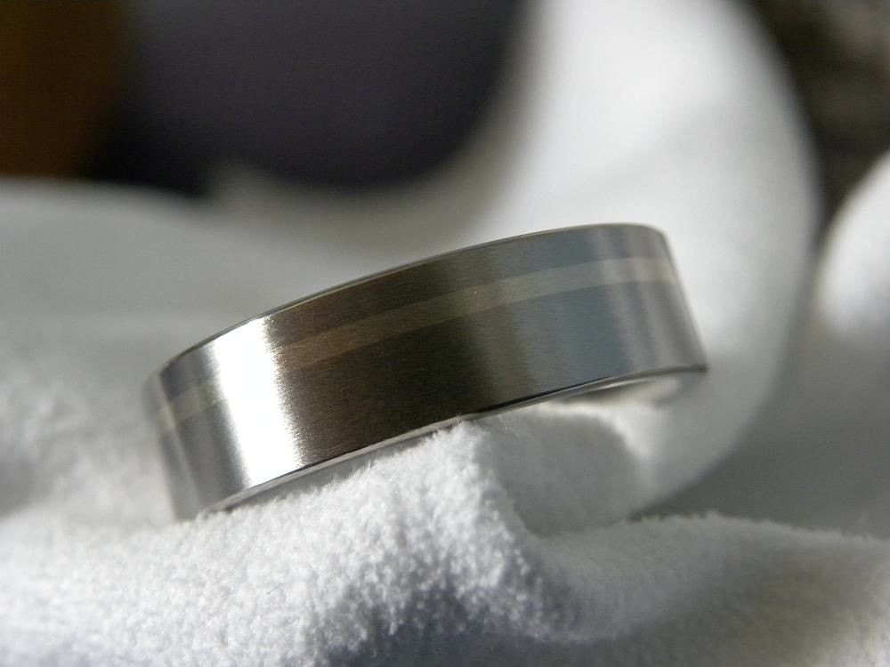 Titanium White Gold Ring Or Wedding Band Mm Size