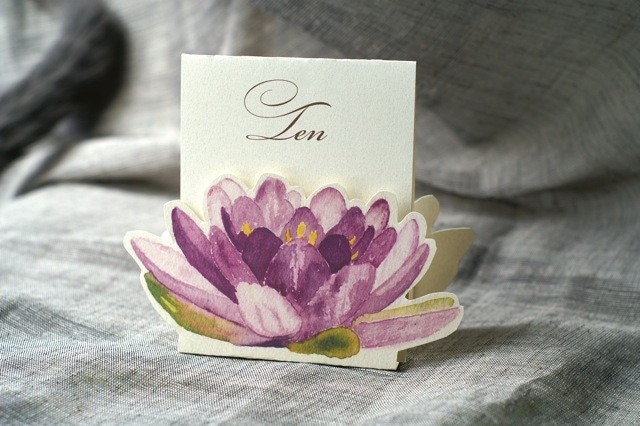 Purple Lily Table number Tents Decoration for Events Weddings Showers 