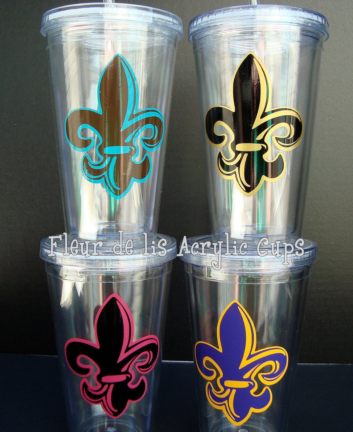Custom Monogrammed Acrylic Tumblers And.