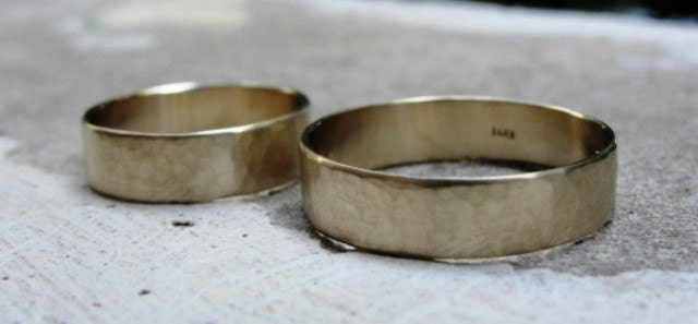 Ring 14k Gold Wedding Bands His and Hers From AurumJewelry