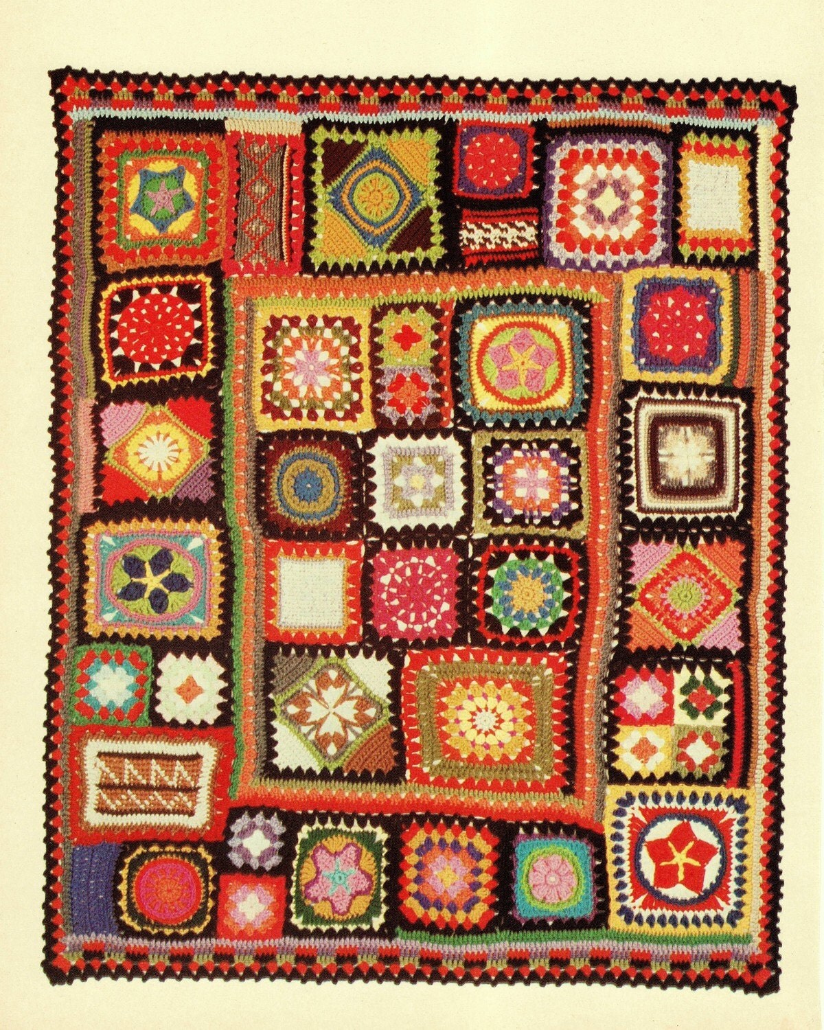 41 Square Crochet Granny Afghan Tutorial - YouTube