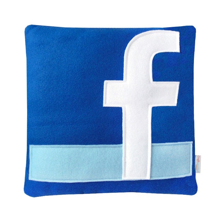 facebook icon. Facebook Icon Pillow. From Craftsquatch