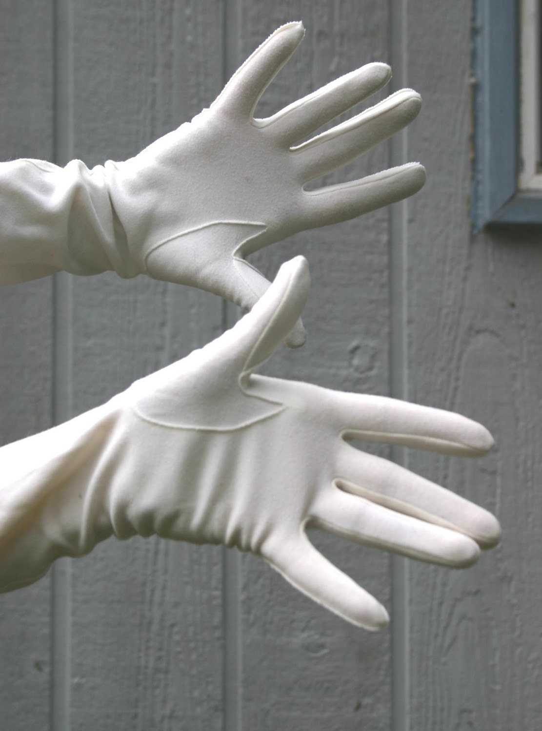 Long White Wedding Gloves