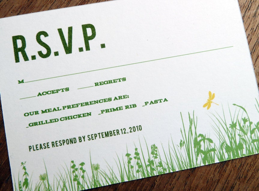 Printable Wedding Response Card Garden Party From empapers