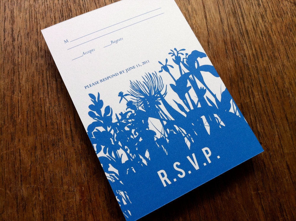 Bluebell Printable Wedding Response Card