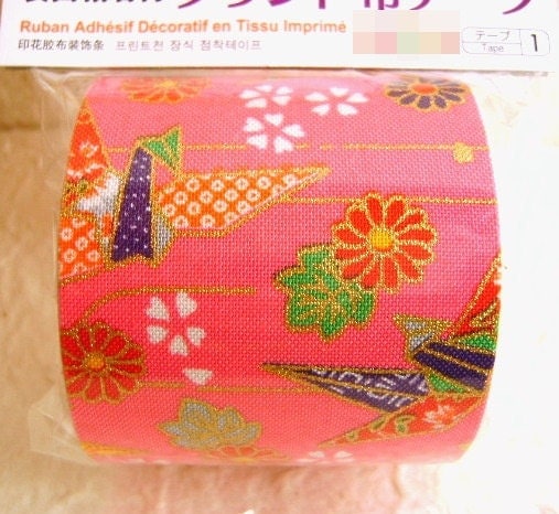 Japanese Fabric Tape Origami Crane FromJapanWithLove