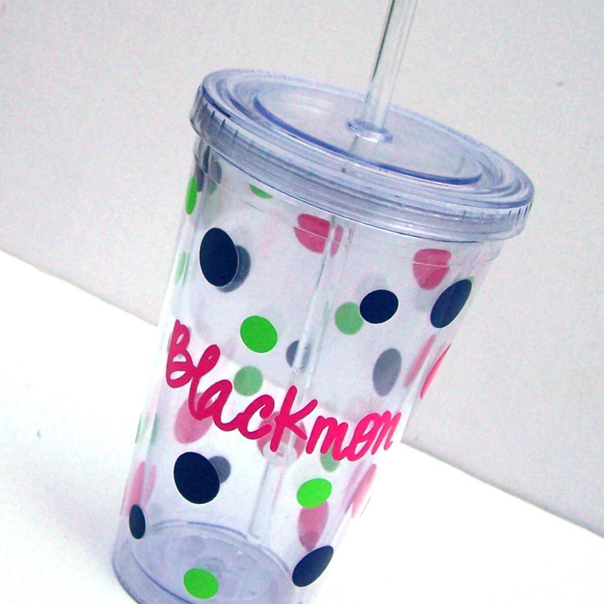 Insulated acrylic tumbler with lid