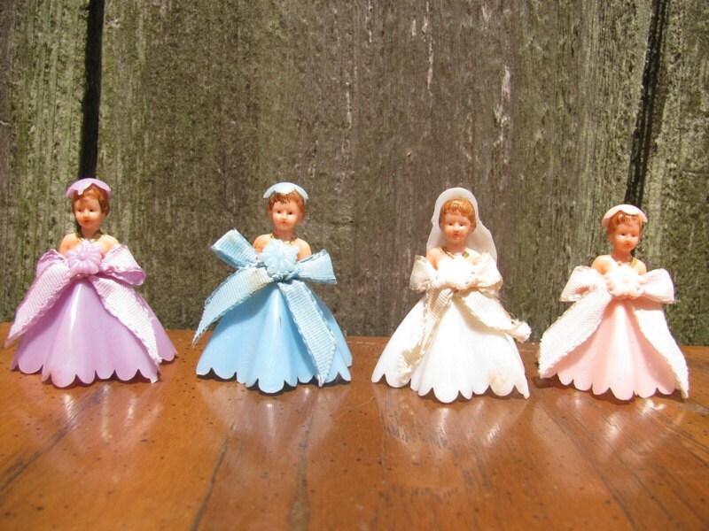 Wedding Cake Toppers 1950 39s vintage Bride Maid of Honor Brides Maid 