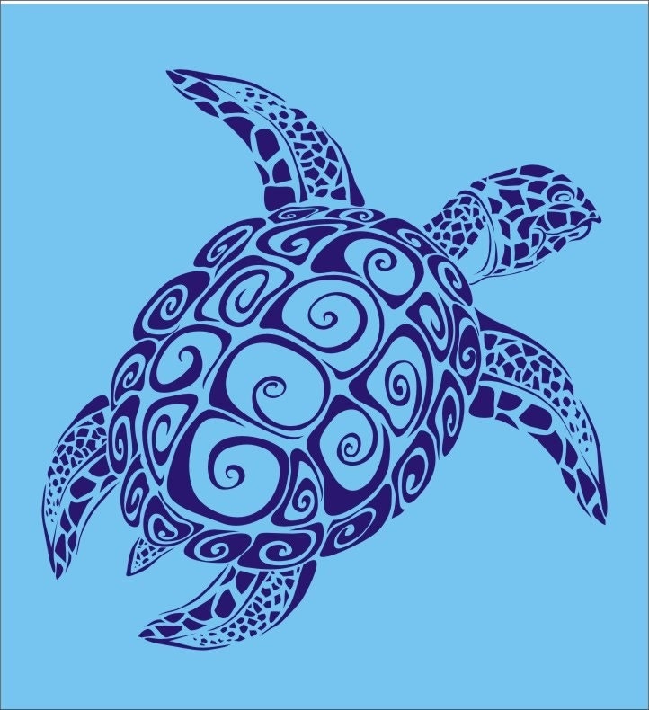 Stencil Sea Turtle Honu image is approx 9 x 9 inches for cottage signs 