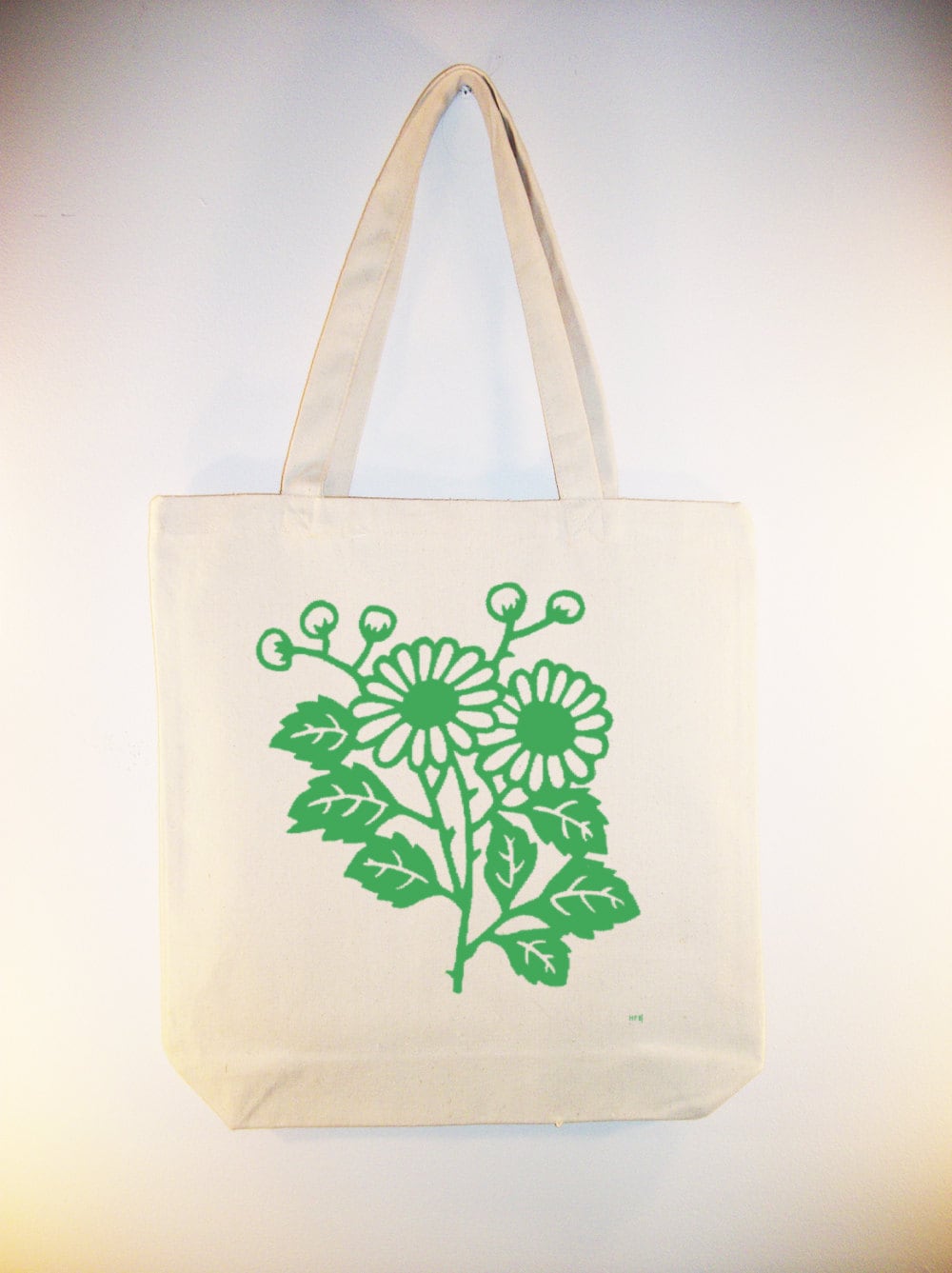 Japanese Flower Image Canvas Tote Market Bag Ecofriendly available in