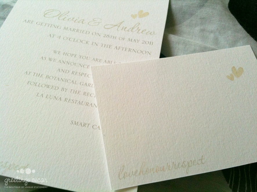 DIY Printable Romantic Wedding Invitation with RSVP Card Honour