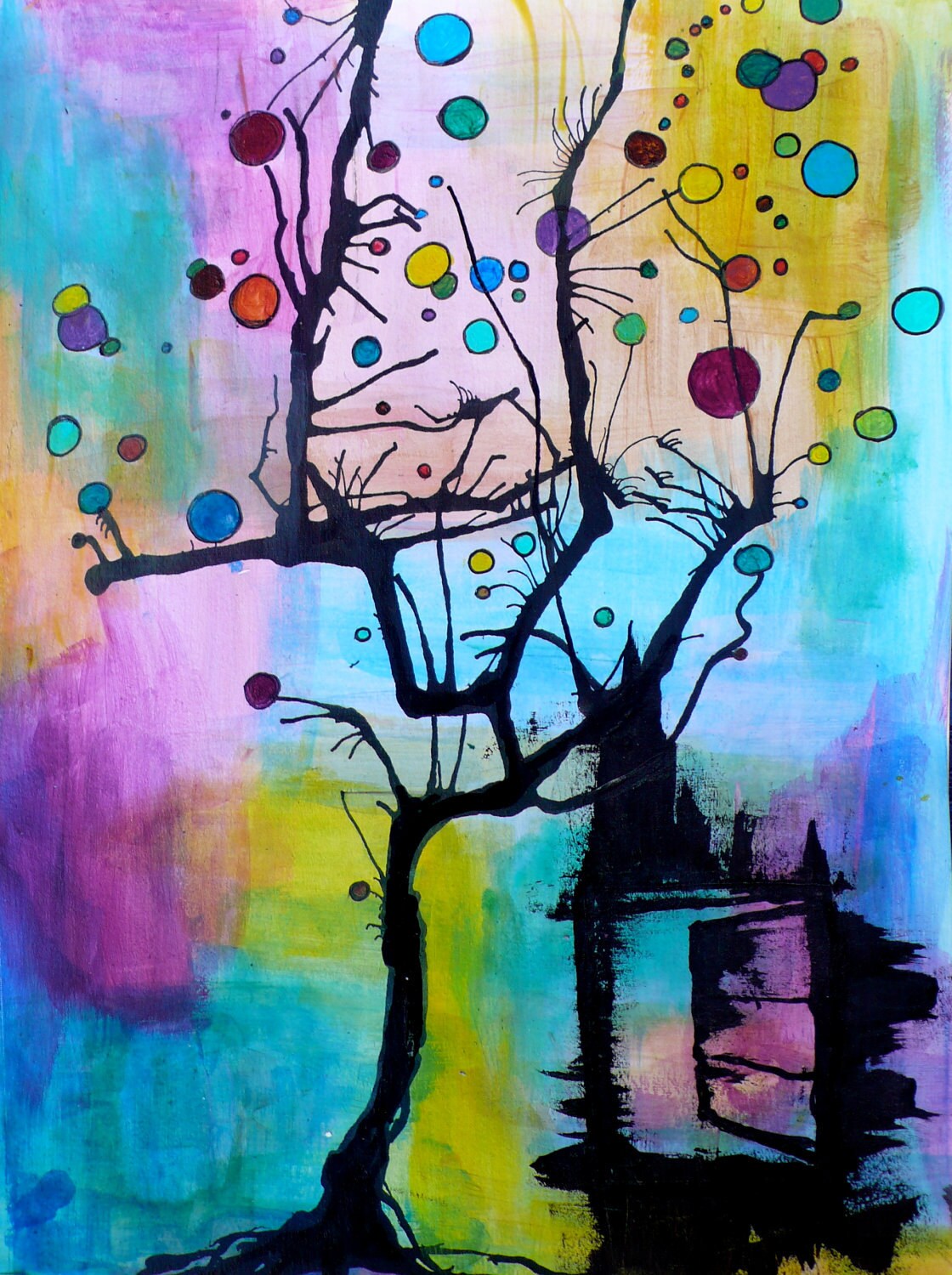 bubble tree art