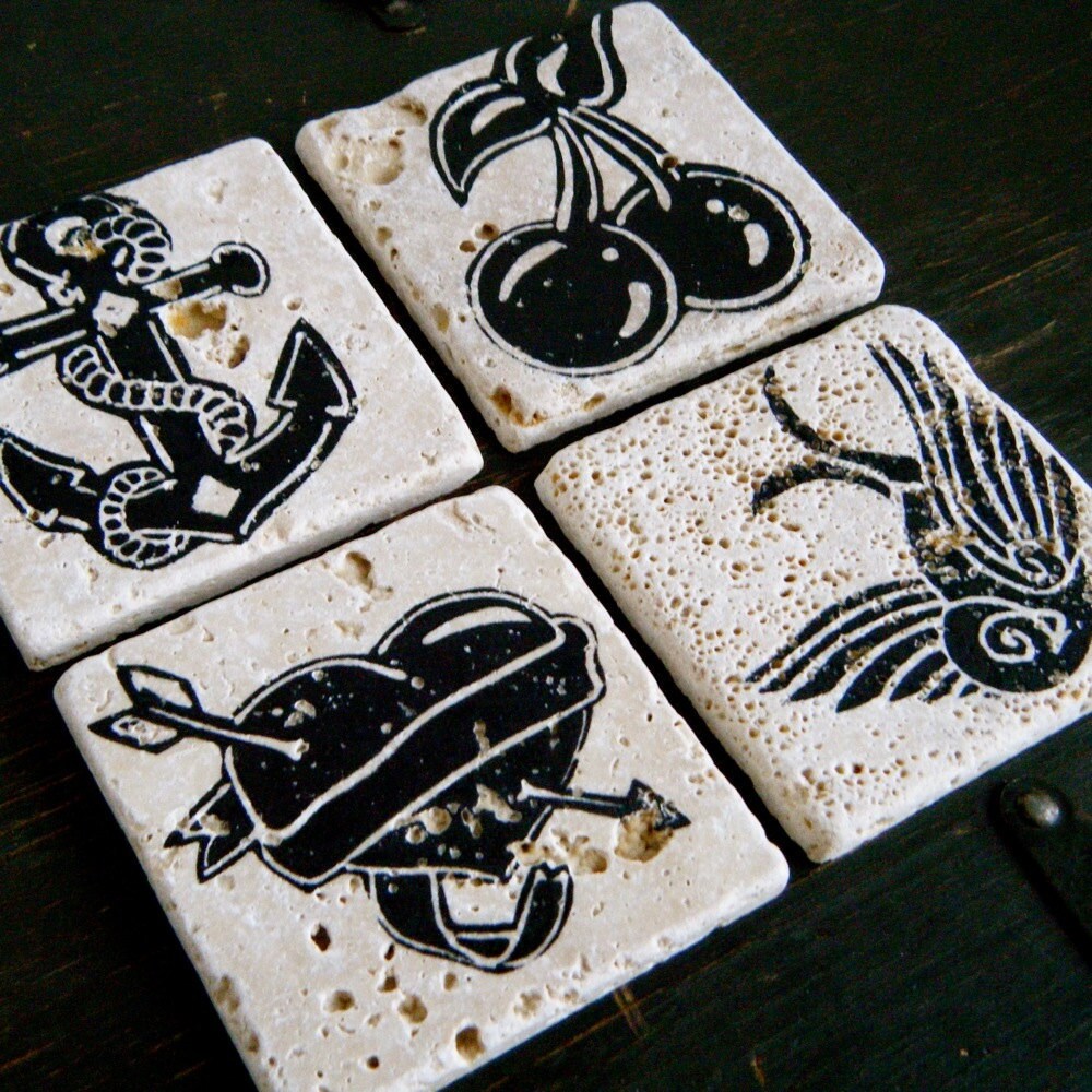 Traditional Tattoo Coasters