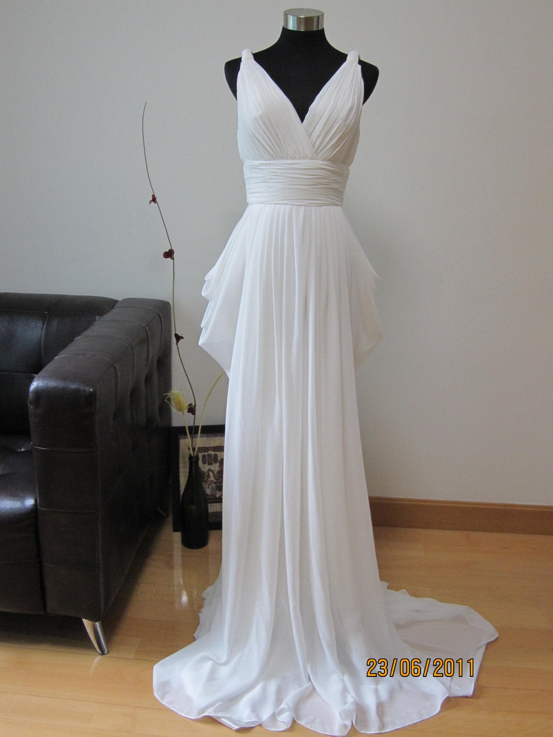 Grecian Chiffon Wedding Dress