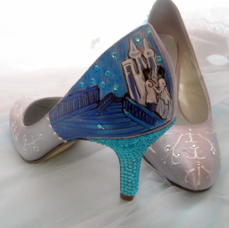 Wedding Shoes Fairy tale wedding Cinderella Glass slipper From norakaren
