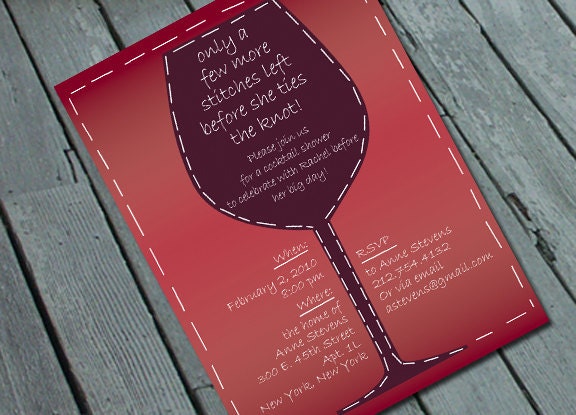 Quirky Fun COCKTAIL BRIDAL SHOWER Invitation Digital printable file