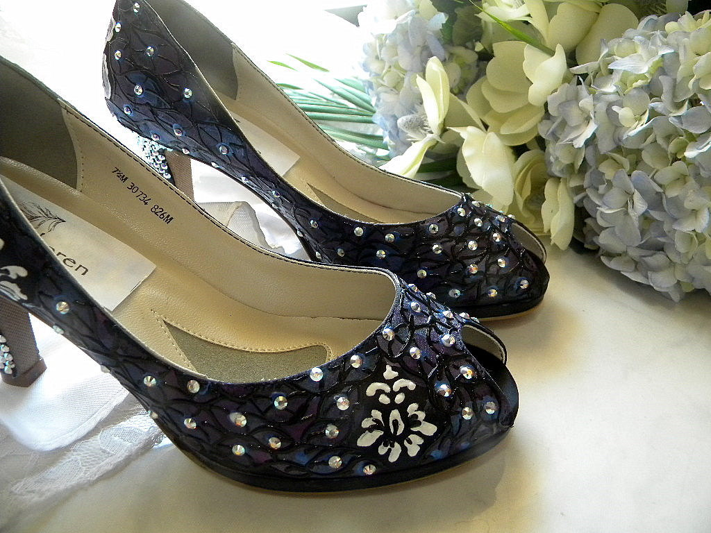 purple bridal shoes