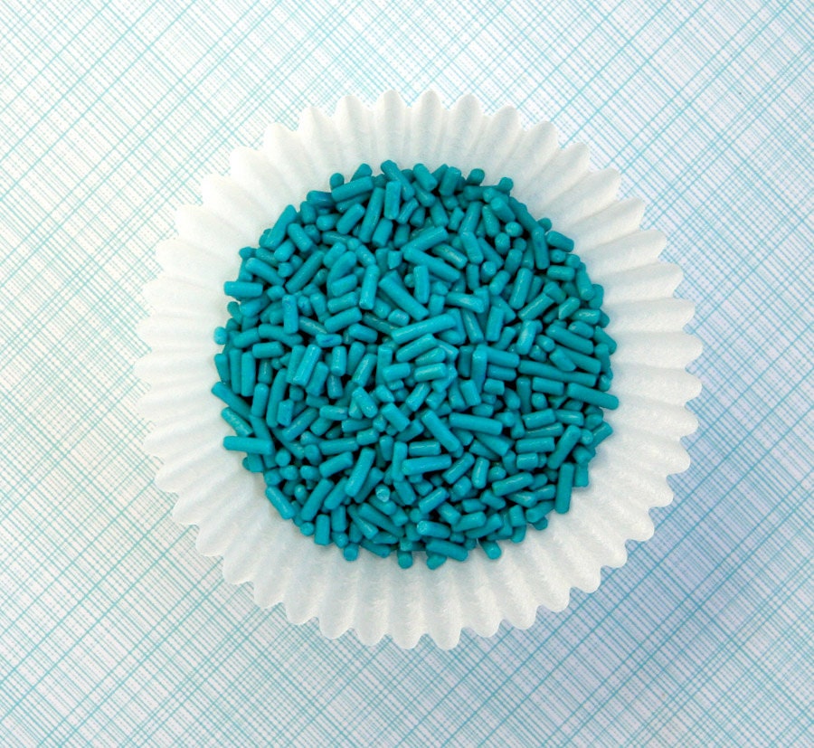 Teal Sprinkles for Decorating Cupcakes and Cookies 4 ounces 