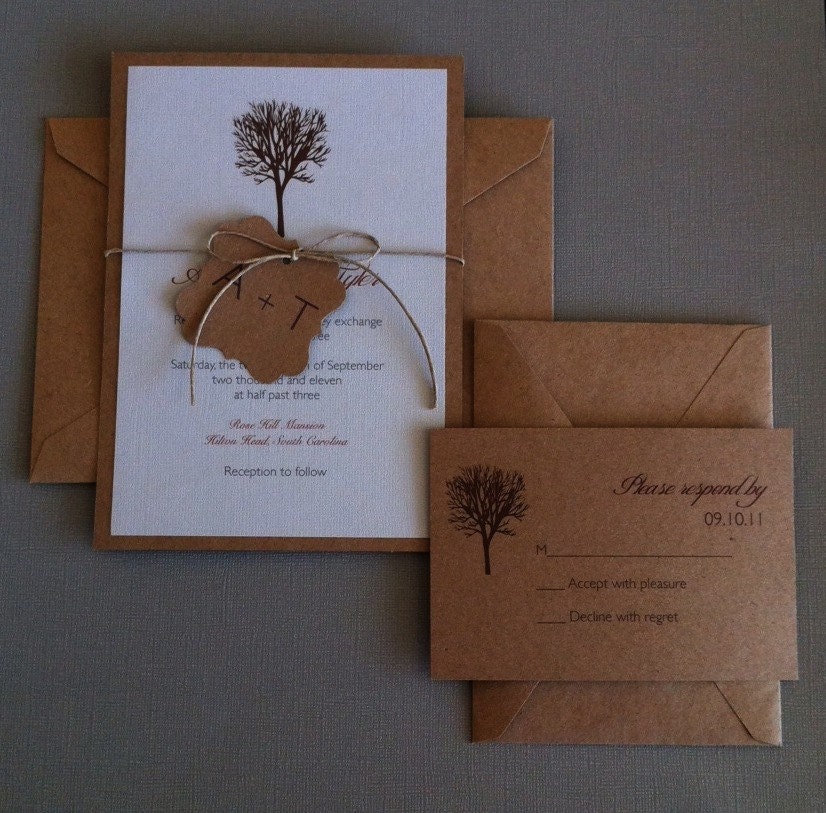 rustic wedding invitations