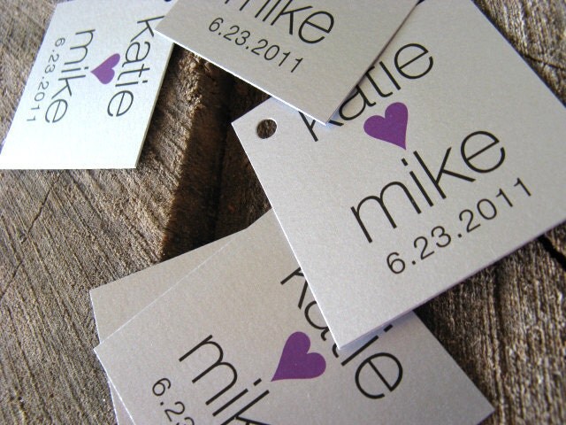 Silver Gift Tags Silver Modern Wedding Favor Tags Wedding Gift Tags