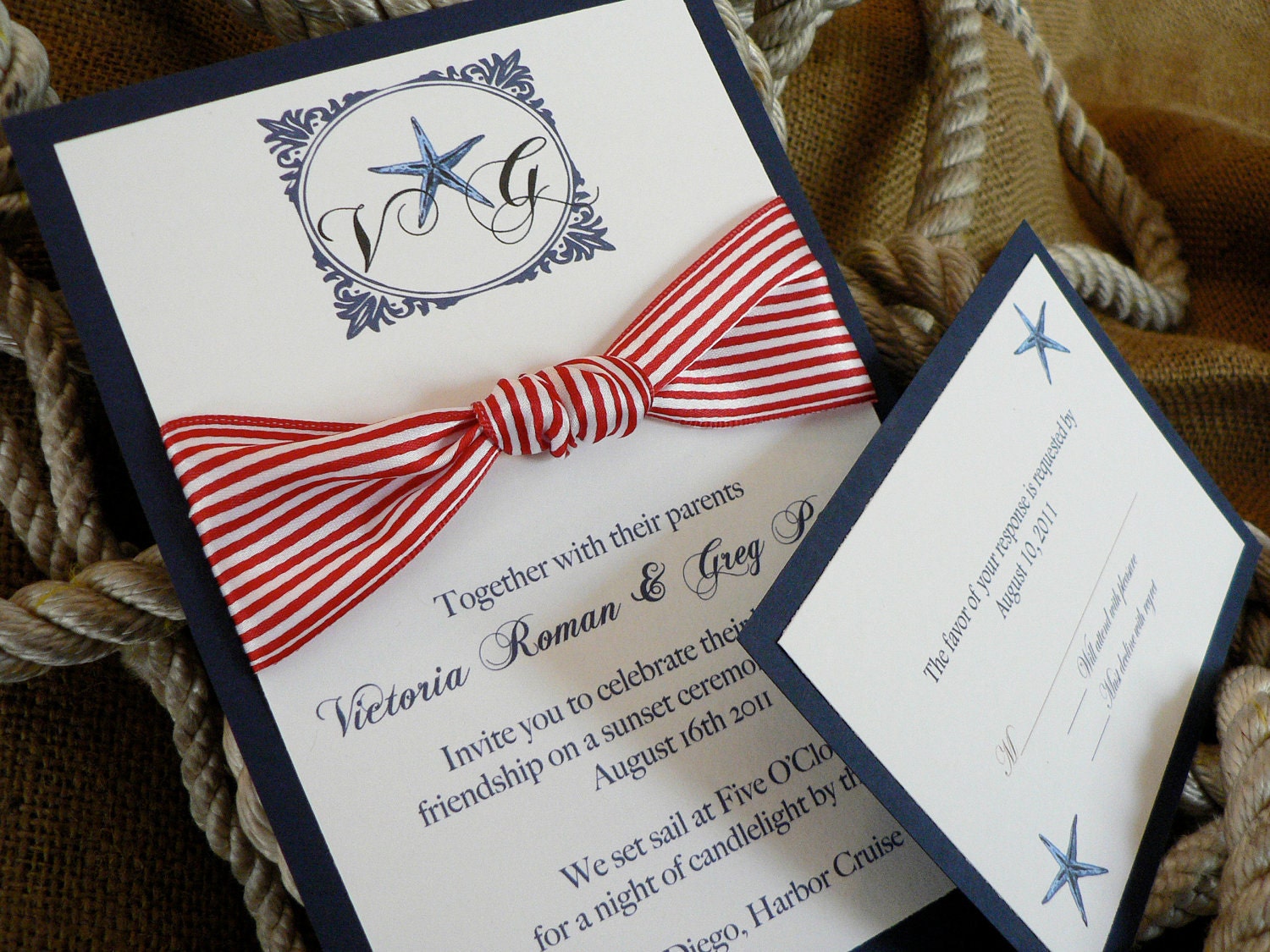 wedding invite nautical