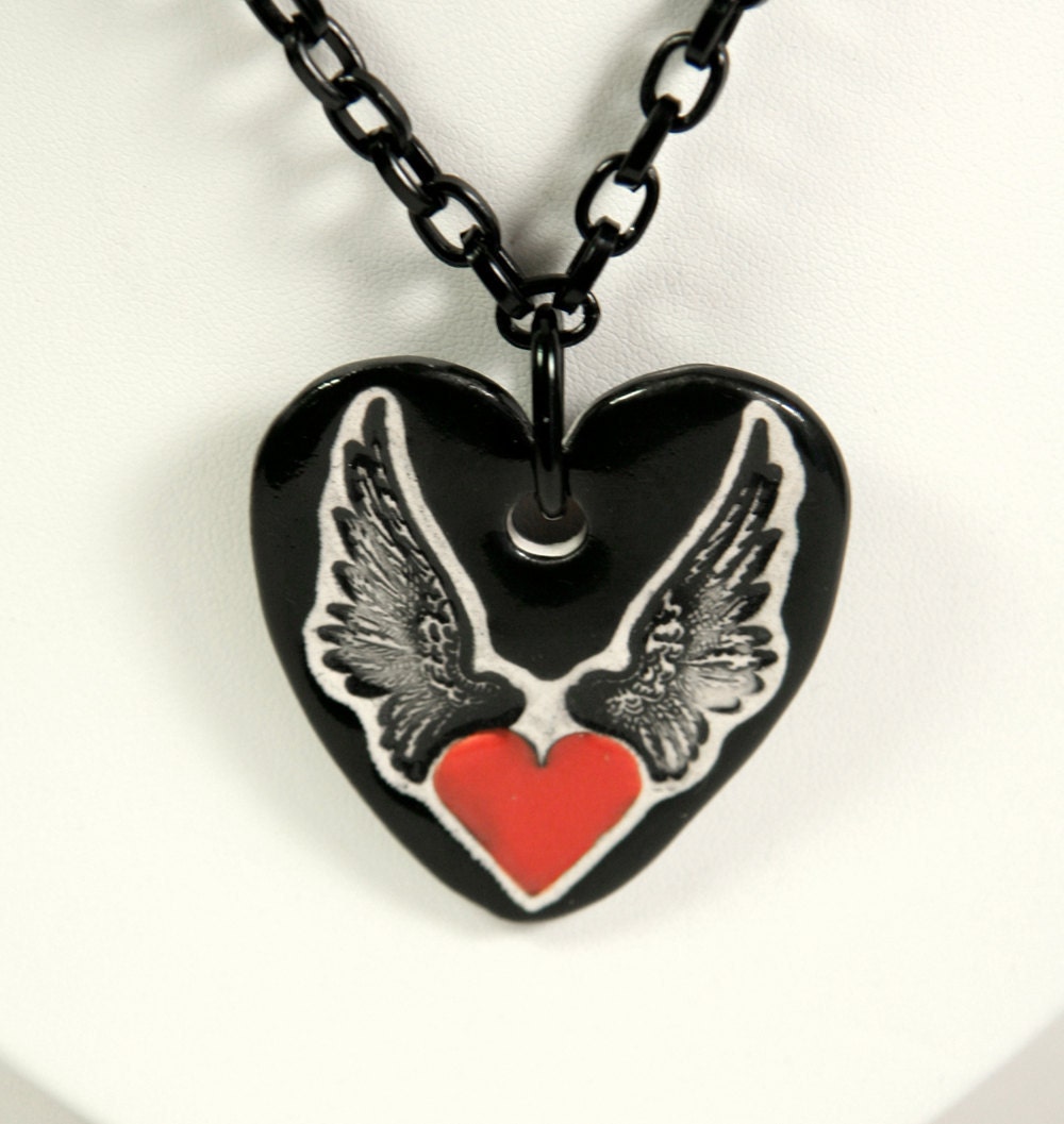 Heart With WIngs Ceramic