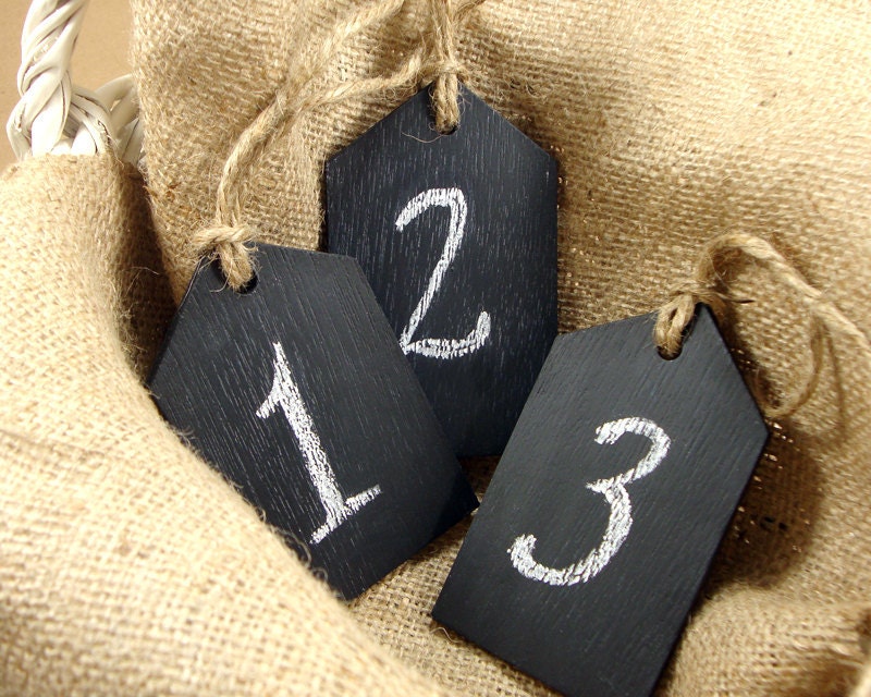Chalk Board Wedding Table Numbers Set of 18 From EventDesignShop