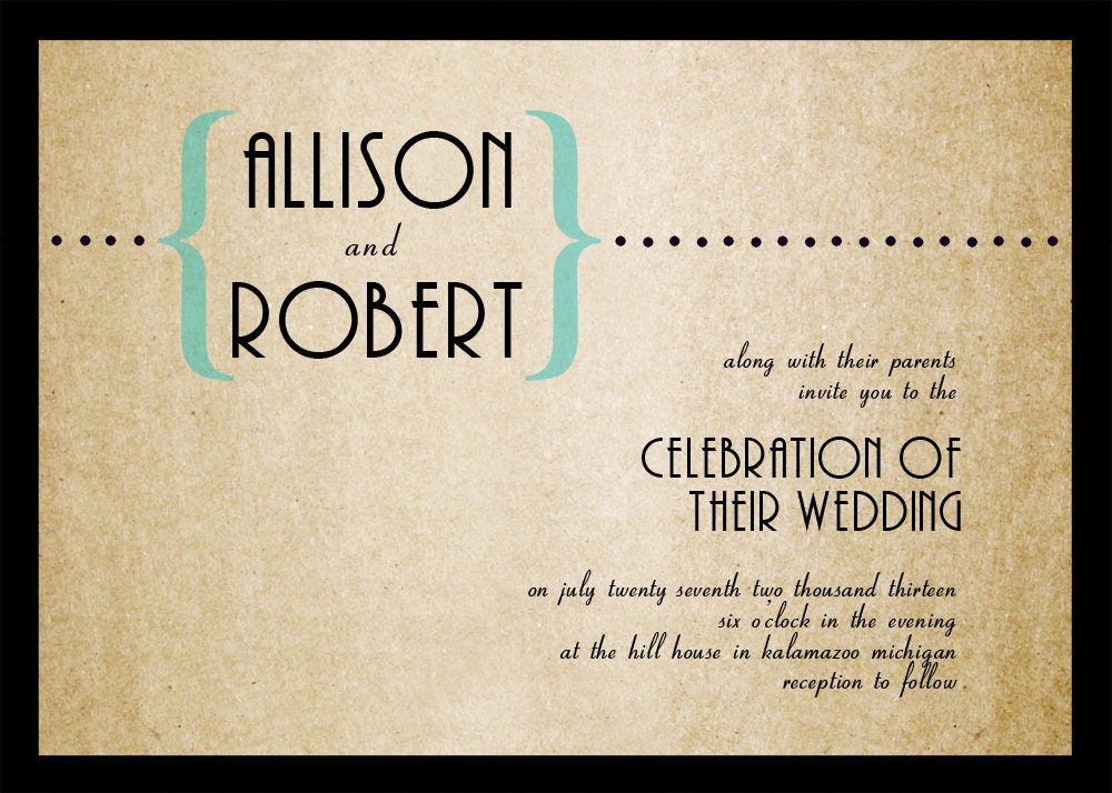 minimalist cardboard modern textured simple printable diy wedding invitation