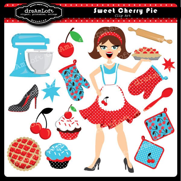 Cherry Pie Clip Art Collection for your paper and digital crafting needs