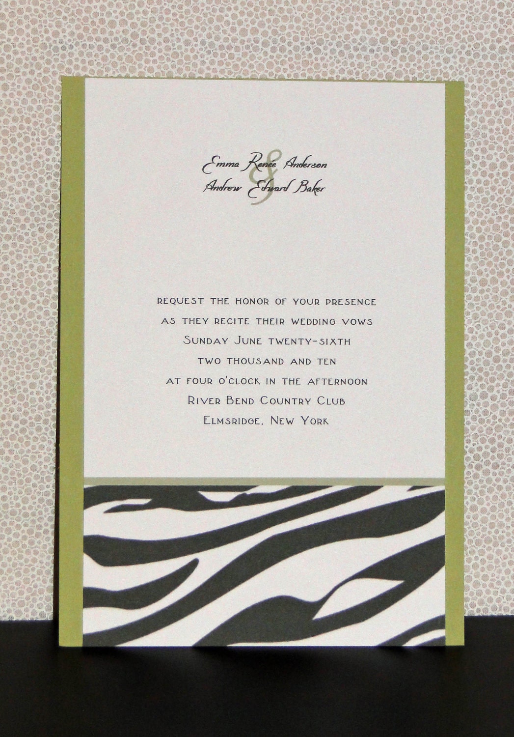 Trendy Animal Prints Wedding Invitation Sample From InviteByDesignnet