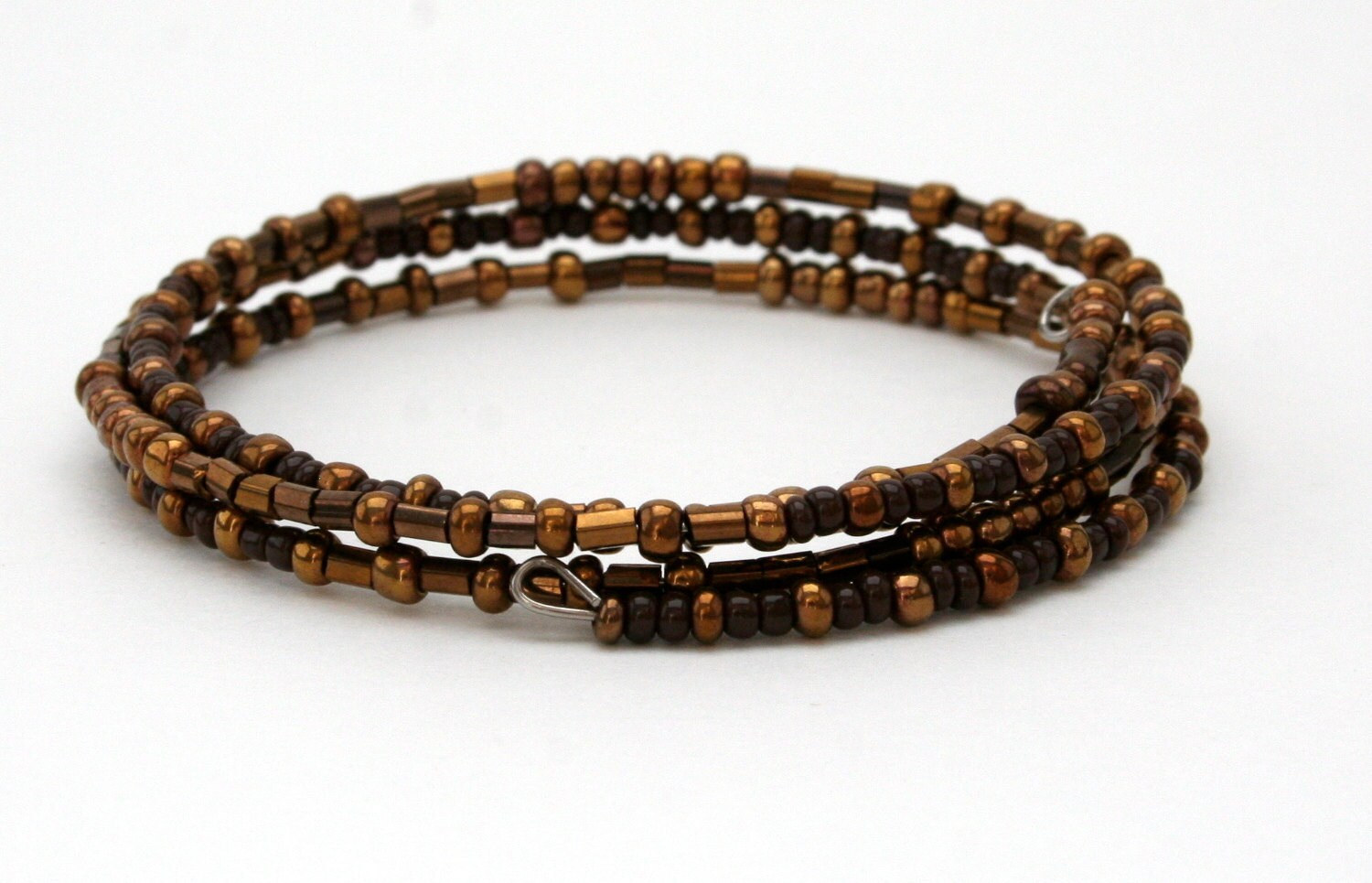 beaded triple strand bracelet