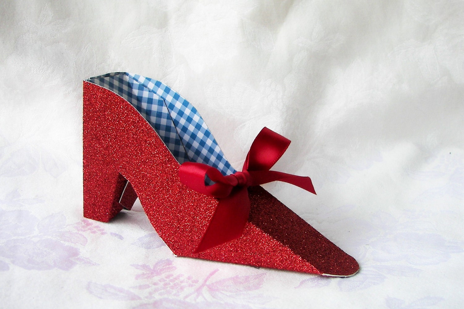 Wizard of Oz paper shoe favor ruby slippers