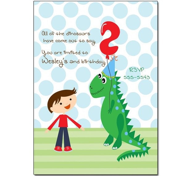 Brunette Boy and Dinosaur