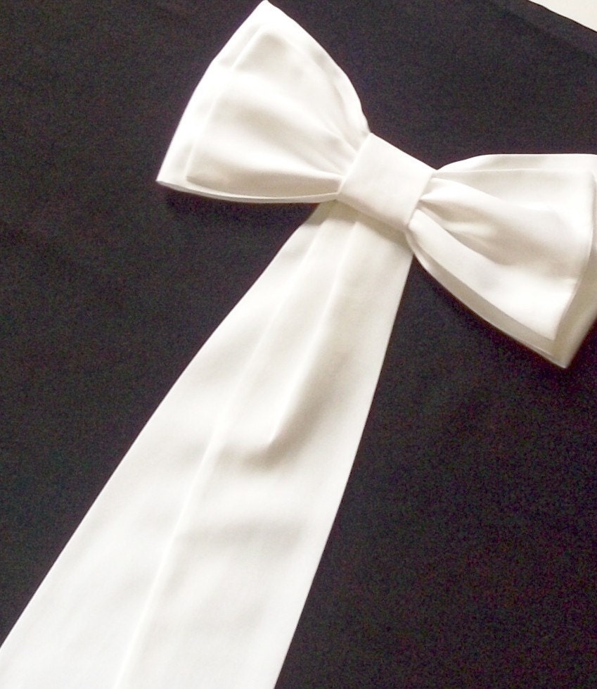 White Wedding Pew Bows Ivory Pew Bows Fabric Pew Bows Aisle Decorations