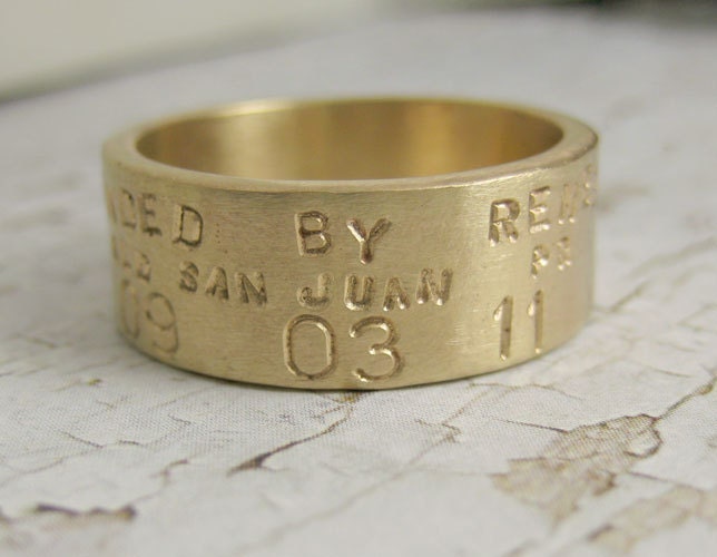 Custom Gold Duck Band Ring Wide Wedding Band From MetalPressions