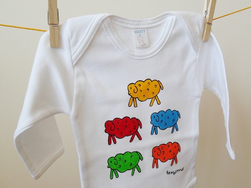 handpainted t-shirts and baby bodysuit onesie