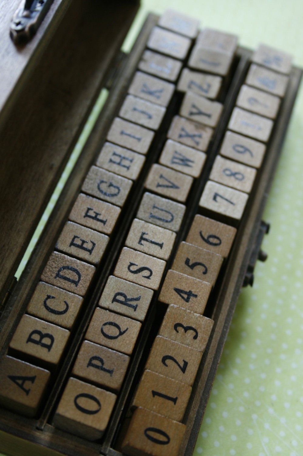 Vintage Rubber Stamp Alphabet Stamp, Alphabet, Lettering