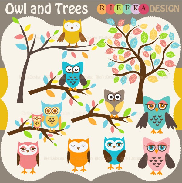 clipart owl in tree - photo #36
